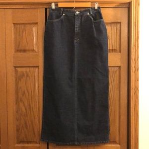 Maxi-Length Denim Skirt